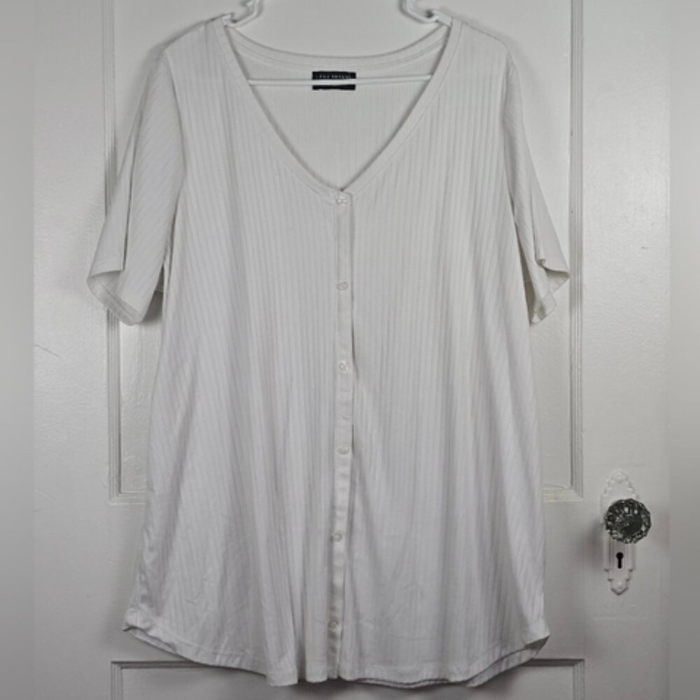 White Ribbed Top 18/20